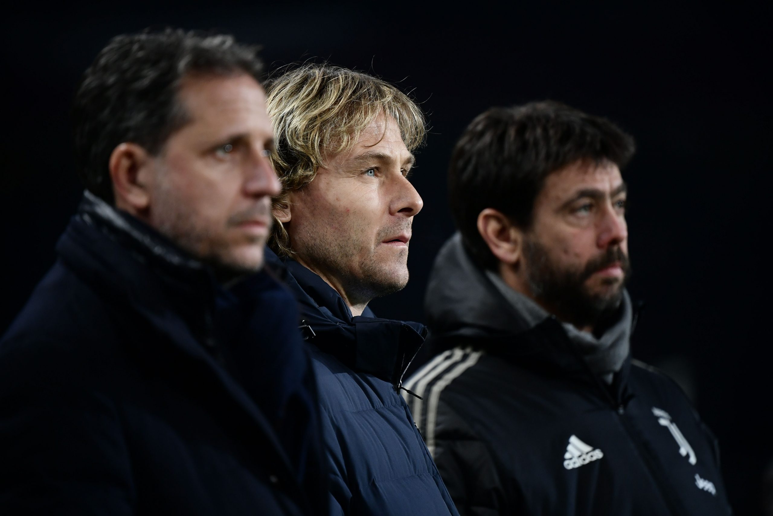 Paratici with Nedved and Agnelli