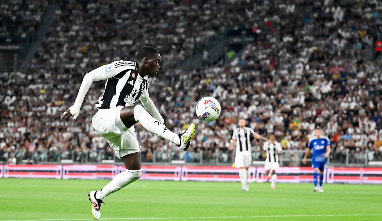 Weah in action for Juventus