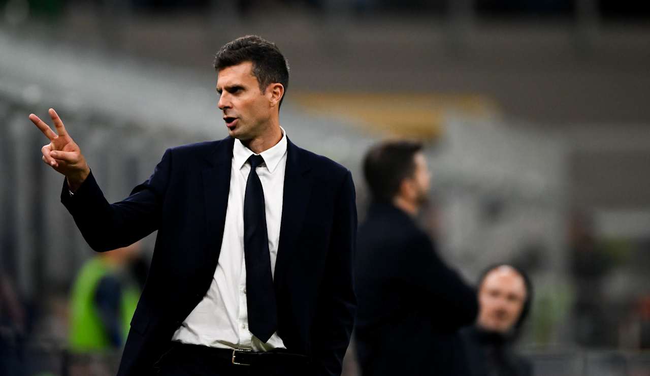 Motta on the sidelines during the Derby d'Italia