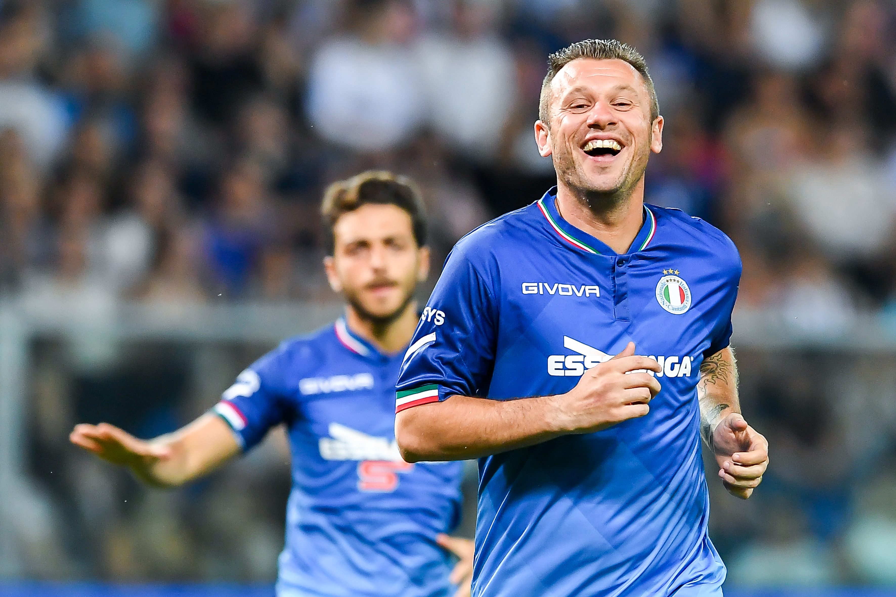 Antonio Cassano in a friendly fixture