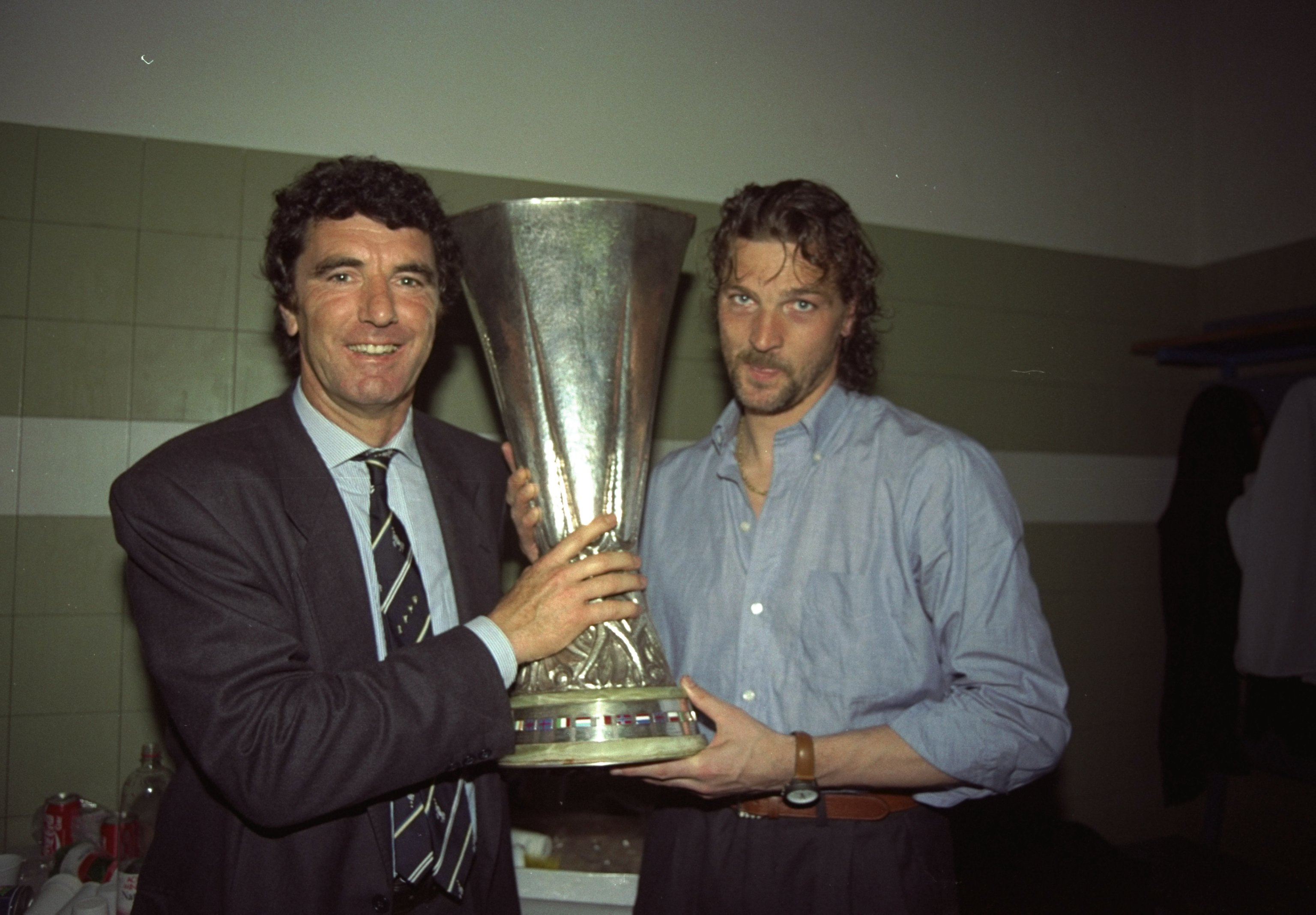 Stefano Tacconi alongside fellow Juventus legend Dino Zoff