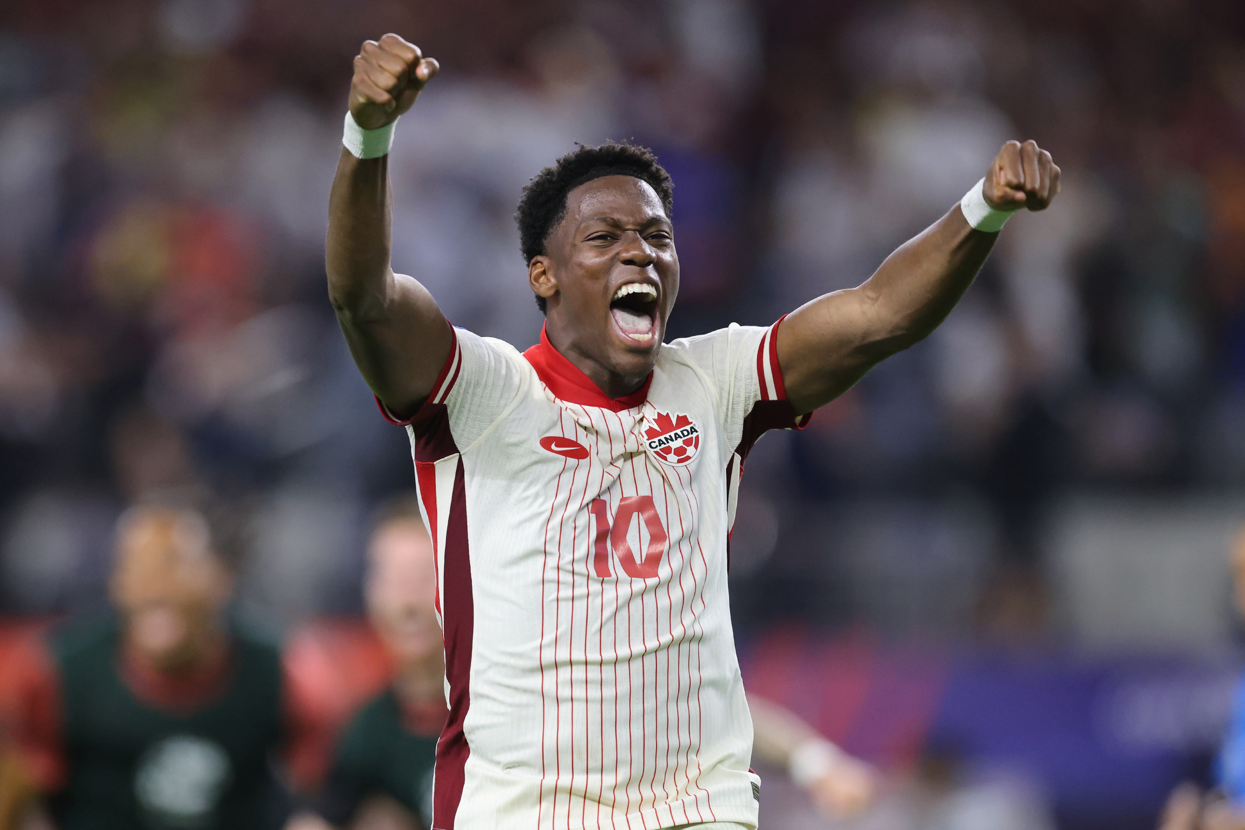Jonathan David in action for Canada