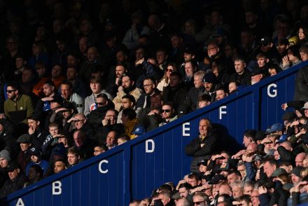 Everton fans in the stands