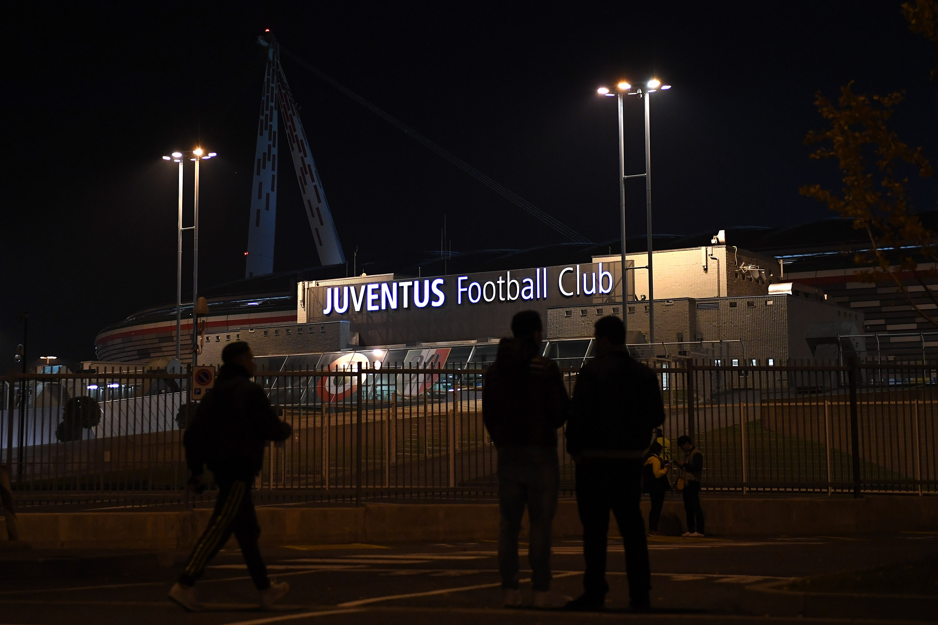 The Allianz stadium at night