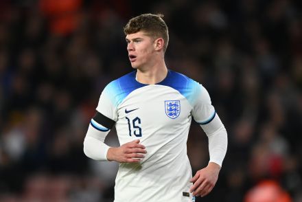 Charlie Cresswell in action for England U21