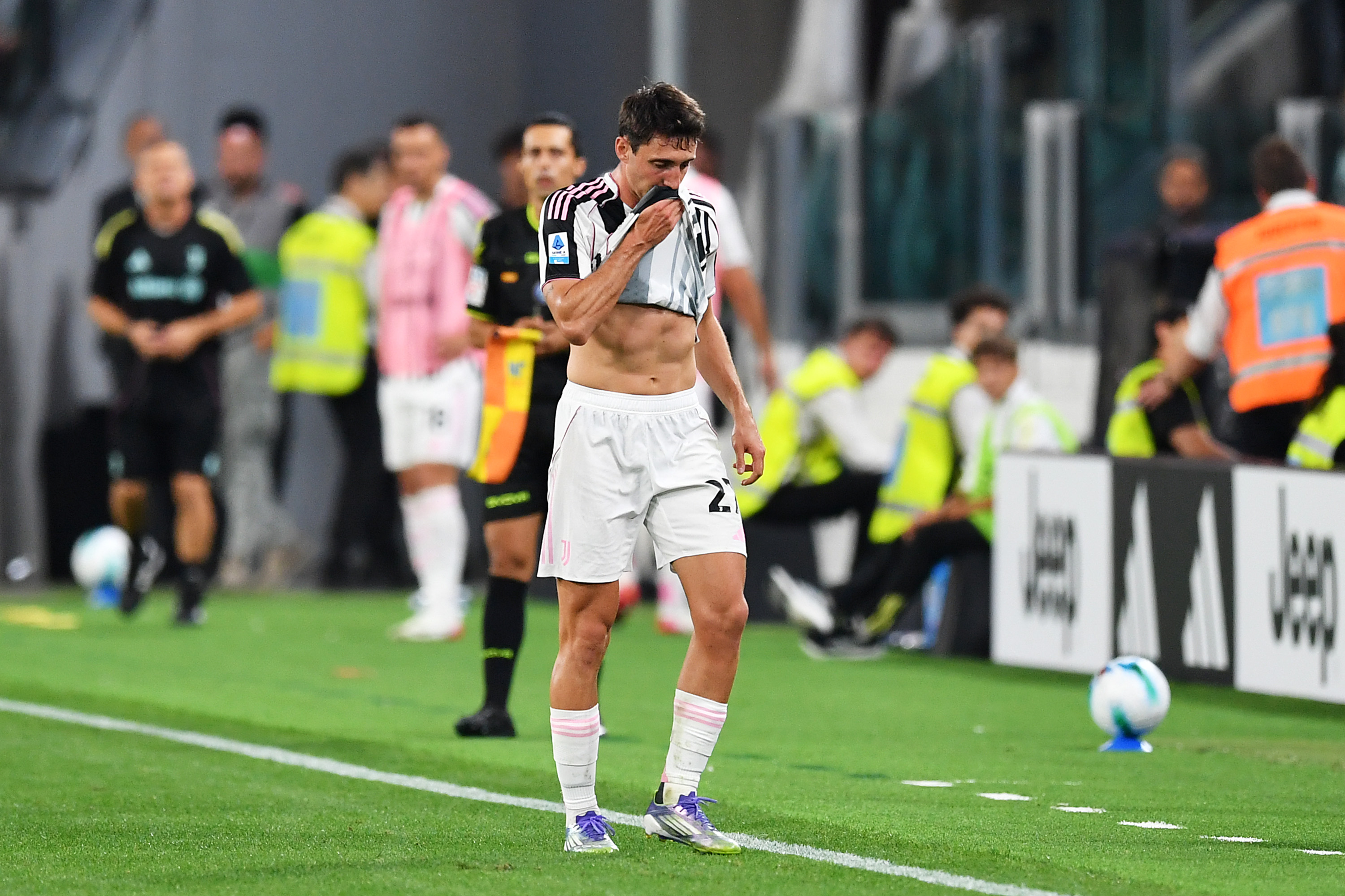 Andrea Cambiaso after getting sent off