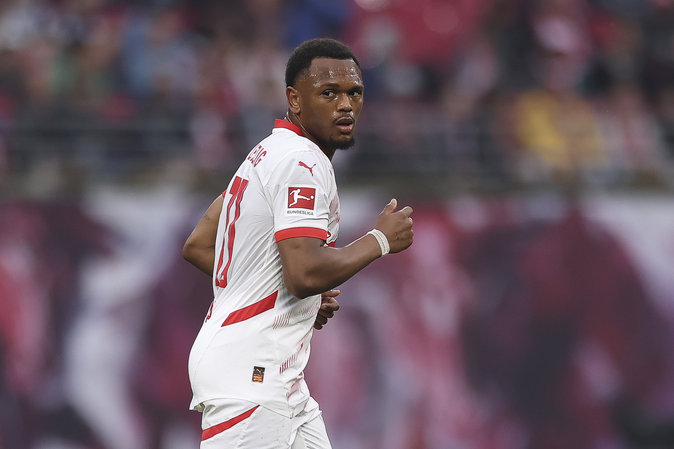 Lois Openda in action for Leipzig
