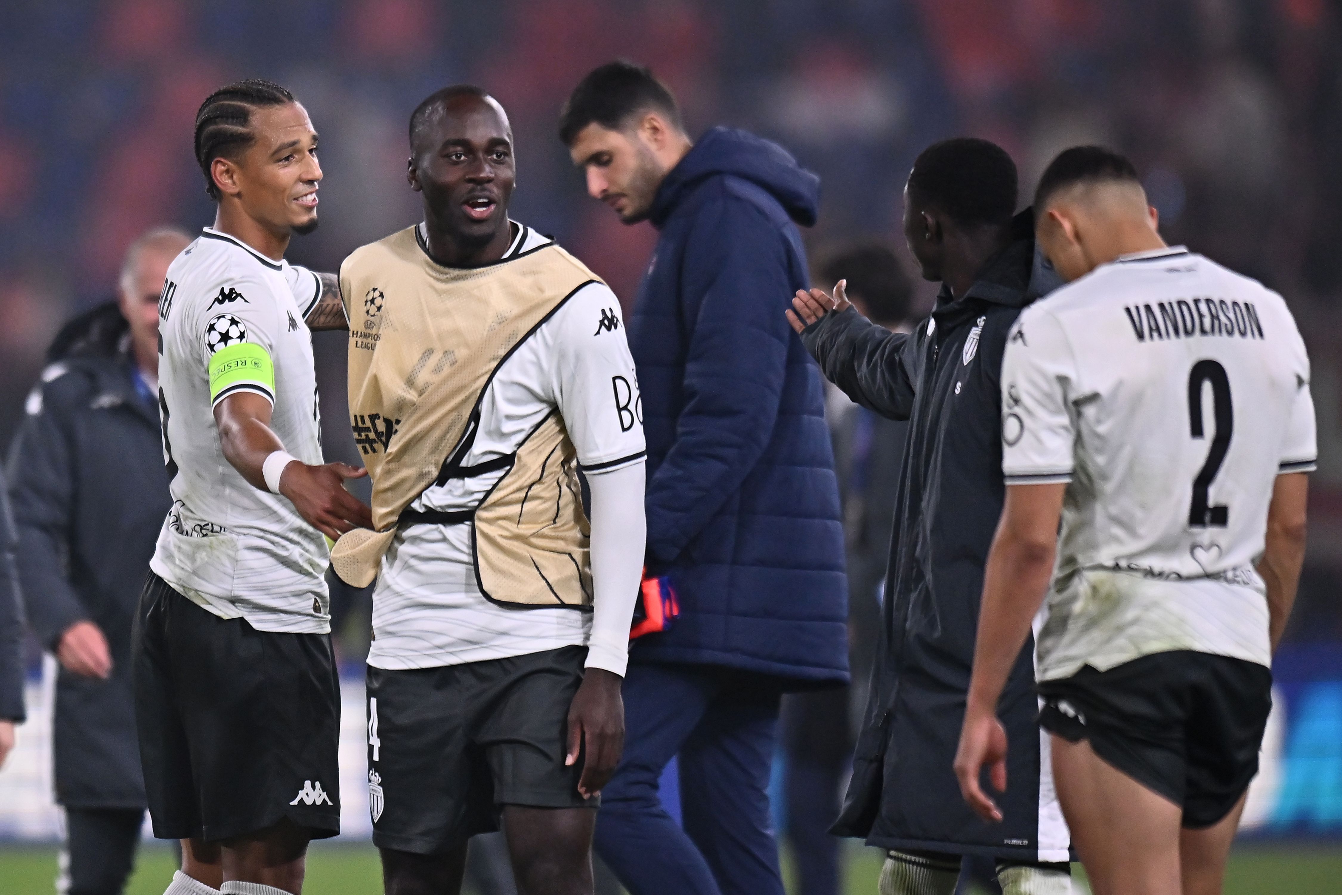 Jordan Teze with his Monaco teammates