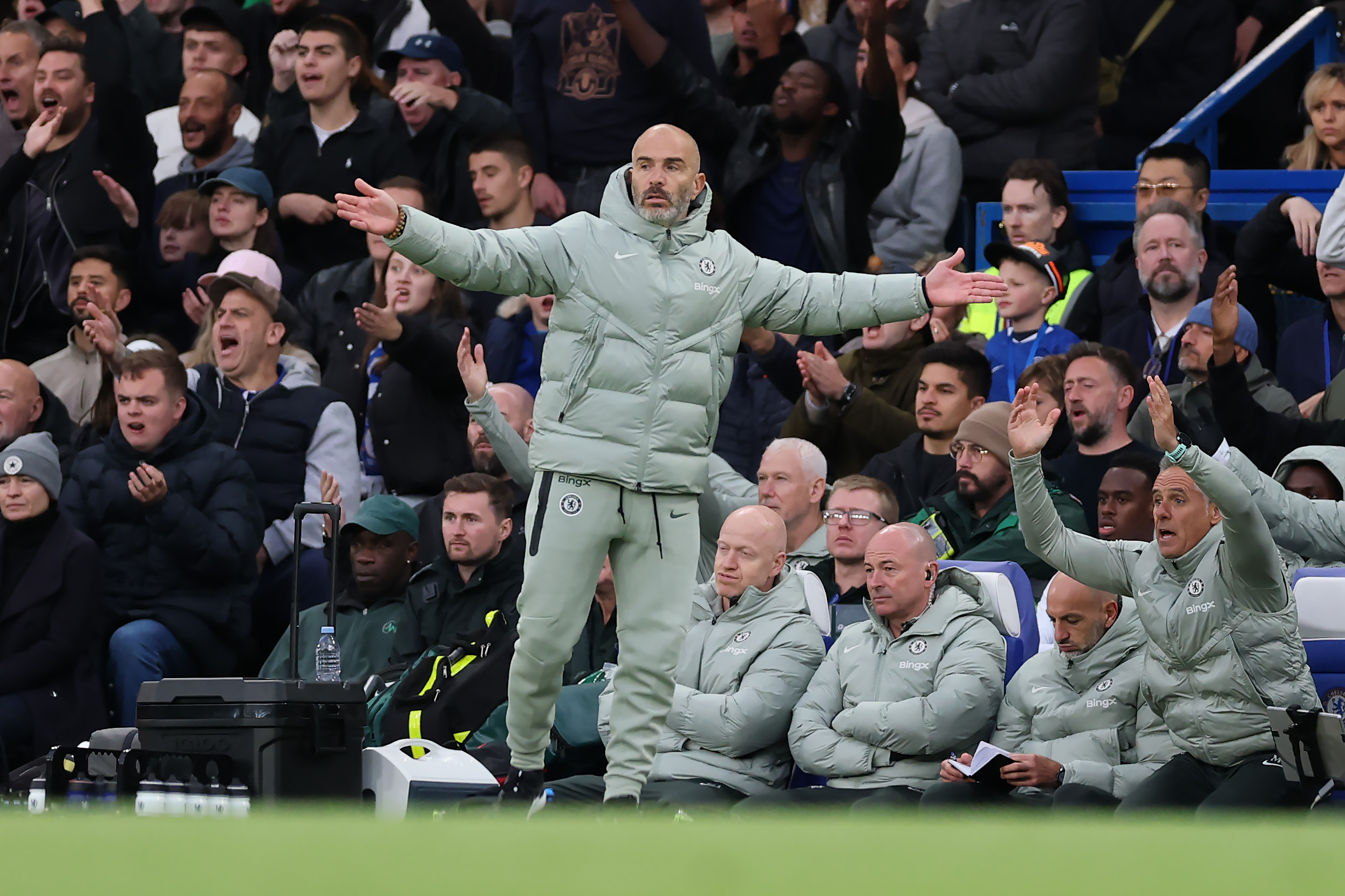 Enzo Maresca on the sidelines