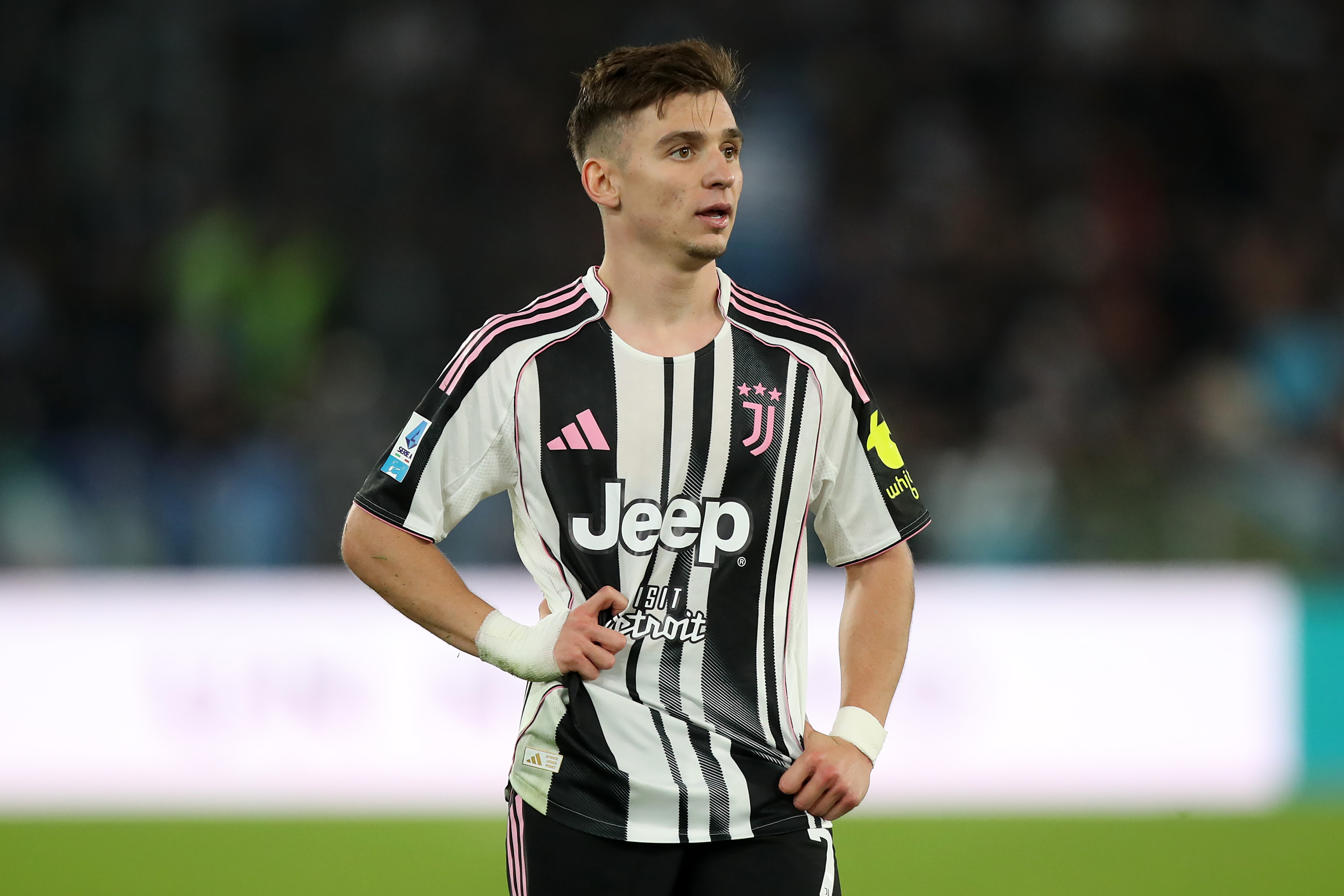 Francisco Conceicao in action for Juventus