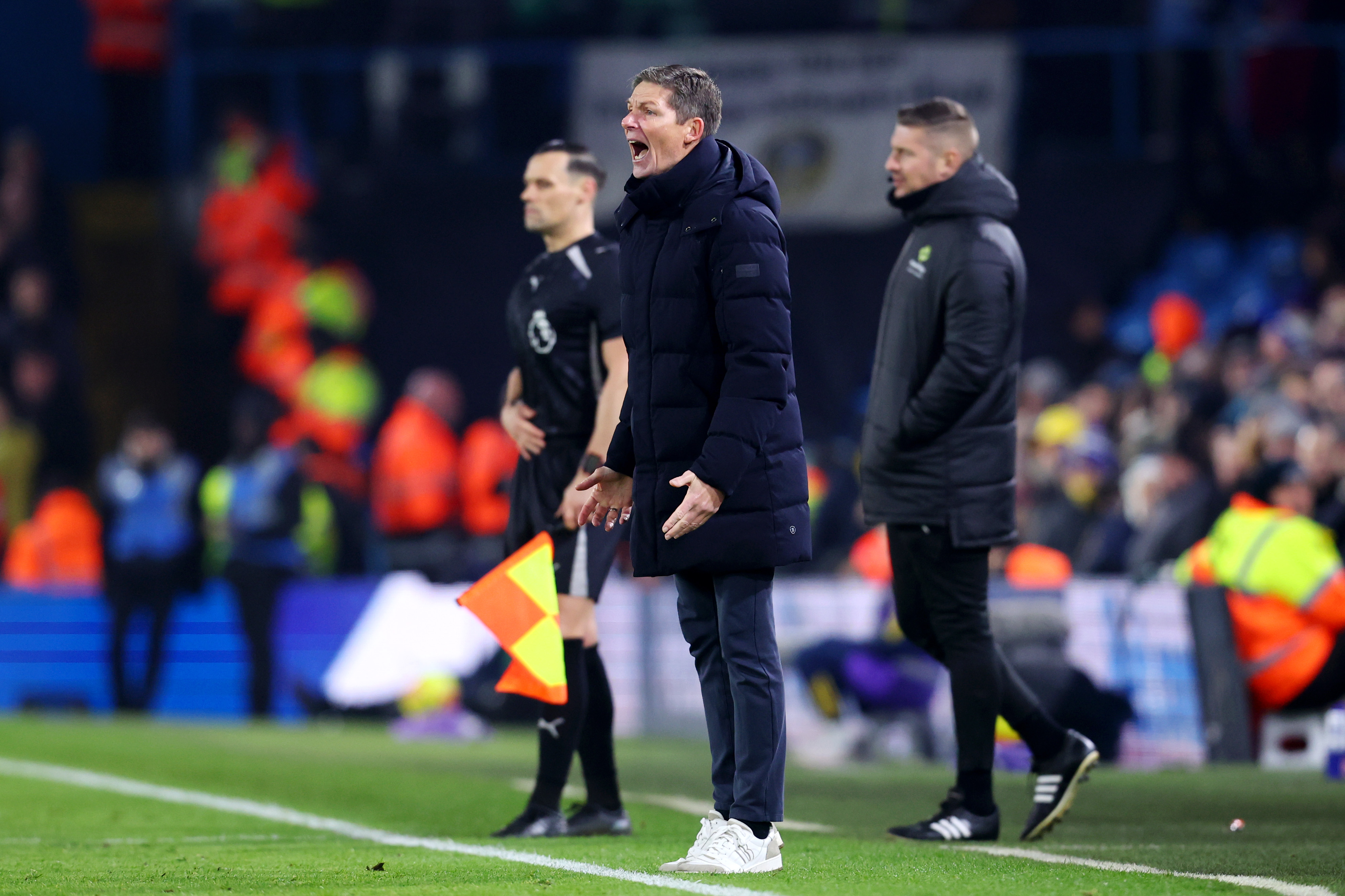 Oliver Glasner on the sidelines