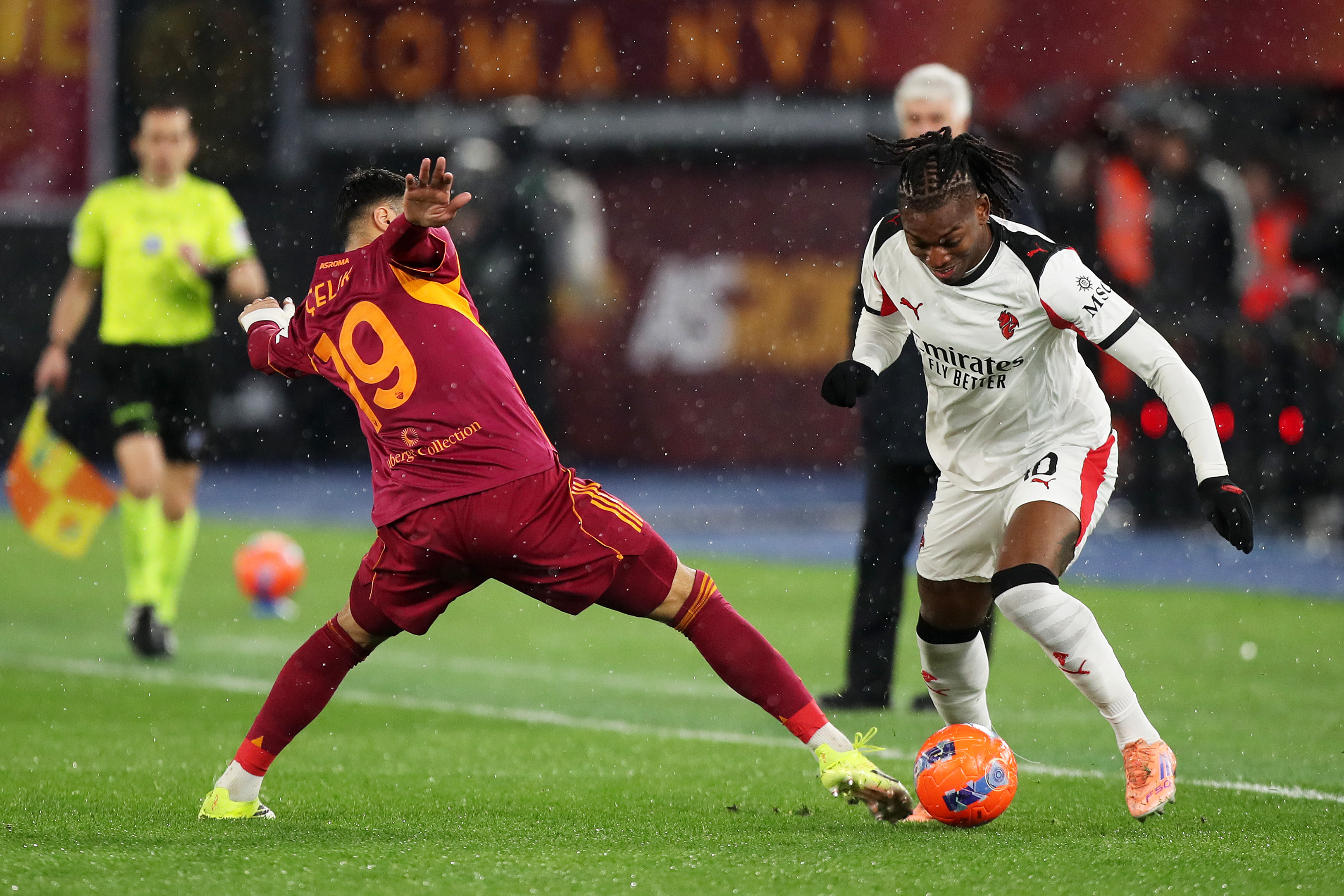 Zeki Celik and Rafael Leao