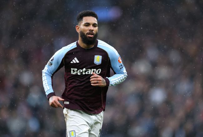 Douglas Luiz in action for Aston Villa