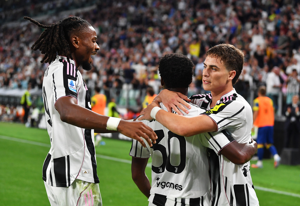 Kenan Yildiz, Khephren Thuram and Jonathan David