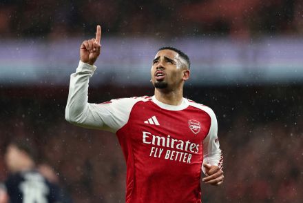 Gabriel Jesus in action for Arsenal