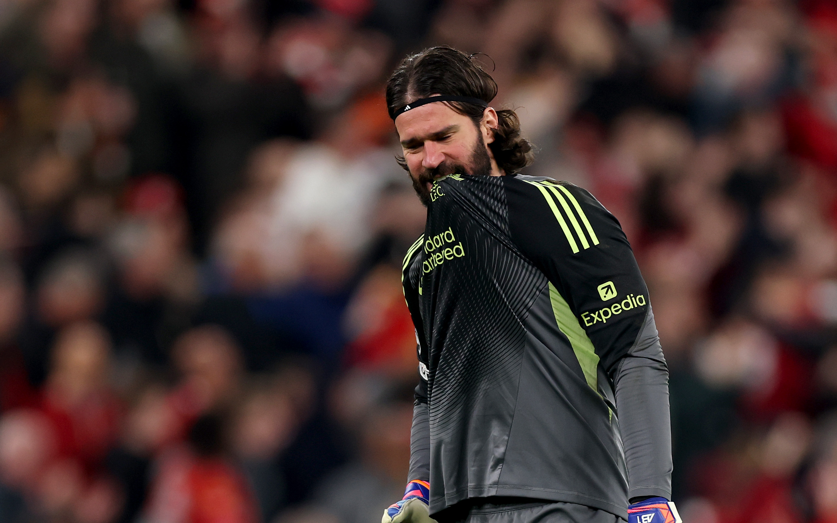 Alisson in action for Liverpool