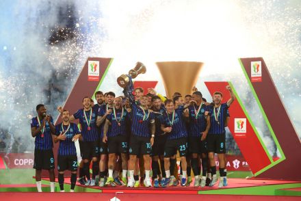 Inter lift the Coppa Italia