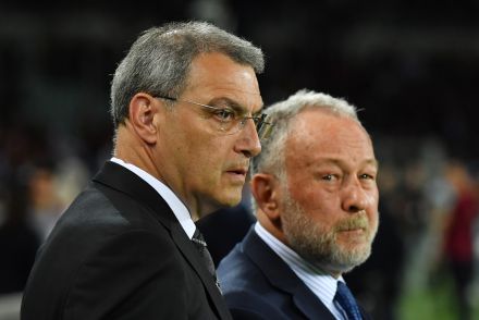 Damien Comolli with Juventus president Gianluca Ferrero