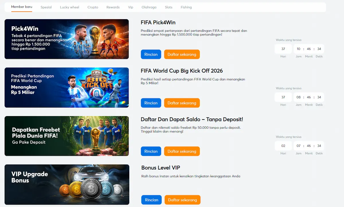 Bonus dan promosi di situs judi online terpercaya