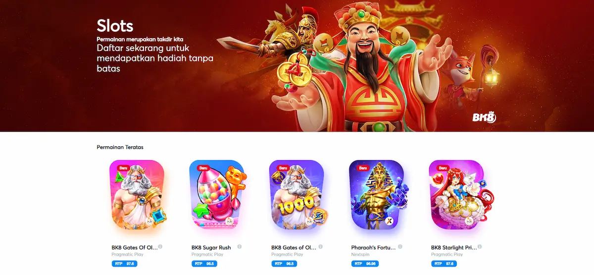 Slot online dan slot gacor BK8 ID