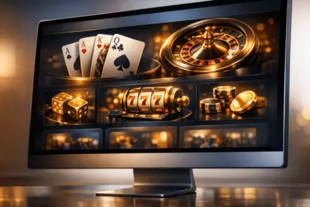Premium online casino platform interface with modern design and sophisticated digital gaming environment