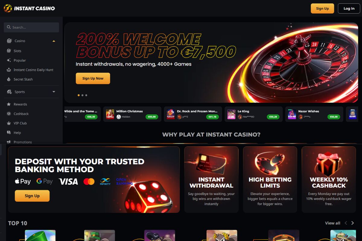instantcasino Kazino online