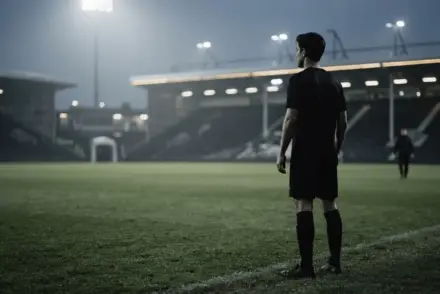 Anonymous football forward on a floodlit pitch suggesting Jonathan David’s potential Juventus to Aston Villa transfer