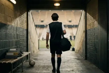 Footballer walking through a stadium tunnel symbolizing Miretti’s transfer from Juventus to Besiktas