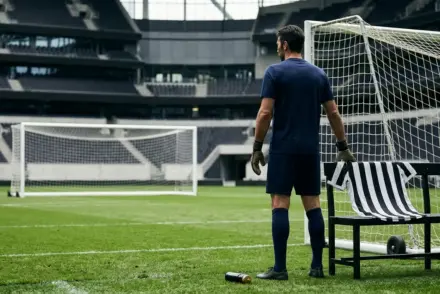 Goalkeeper training scene representing Juventus exploring a loan move for Guglielmo Vicario