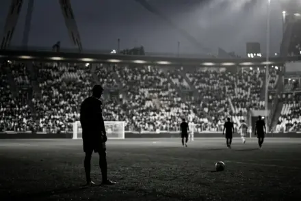 Lone Juventus striker silhouette after a tense draw with AC Milan at the Allianz Stadium