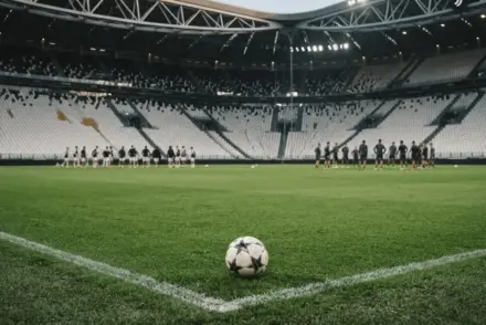 Allianz Stadium pitch prepared for a tense Juventus versus Atalanta Serie A match