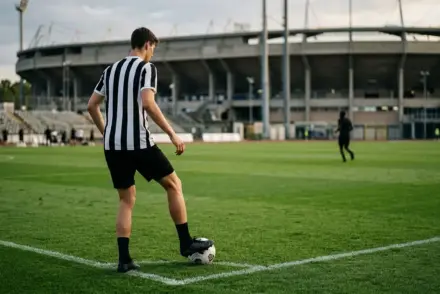 Tall Juventus striker controlling the ball during training after completing his loan move